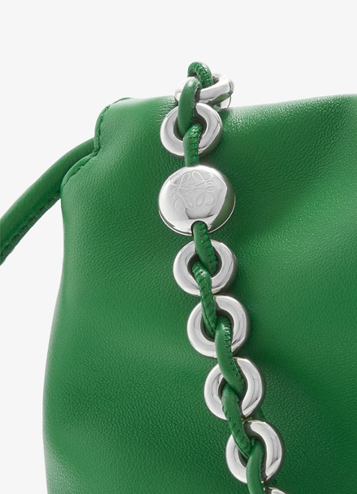 LOEWE Flamenco Medium schoudertas van lamsleer - detail 6 groen