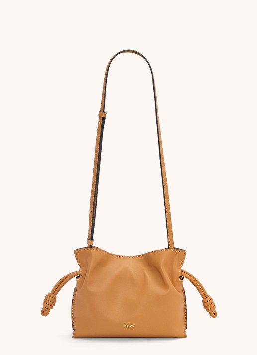 LOEWE Flamenco Mini clutch van kalfsleer - detail 4 camel