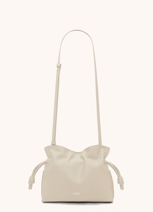 LOEWE Flamenco Mini clutch van kalfsleer - detail 4 beige