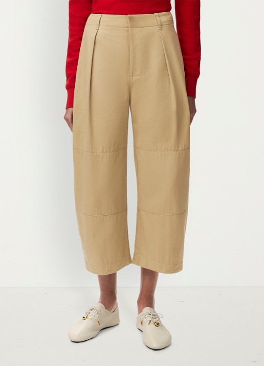 LOEWE High waist balloon fit cropped pantalon met steekzakken