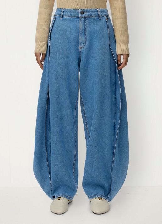 LOEWE High waist balloon fit jeans met medium wassing