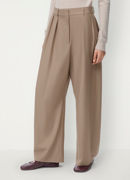LOEWE High waist loose fit pantalon van wol