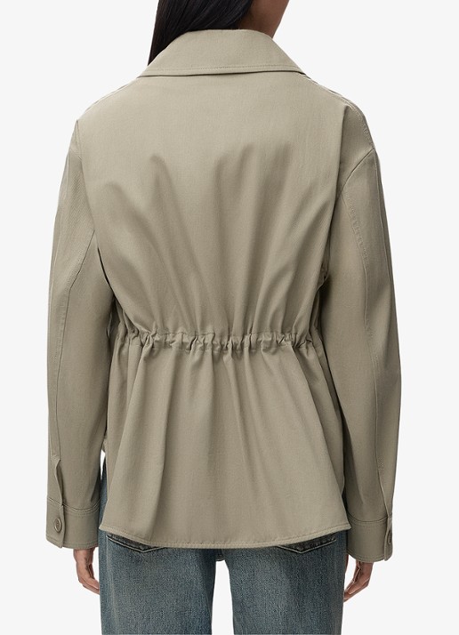 LOEWE Jack met details van kalfsleer en trekkoord - achterkant 7 khaki