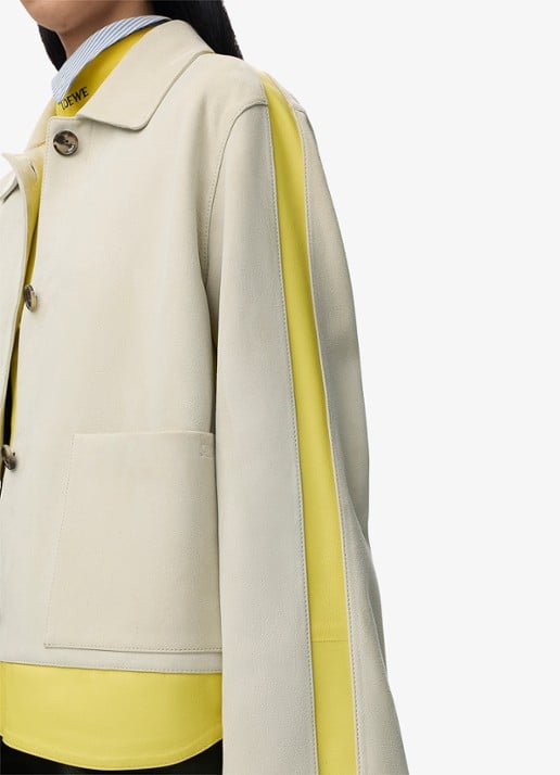 LOEWE Jack van lamsleer met opgestikte zakken - detail 3 lichtgrijs