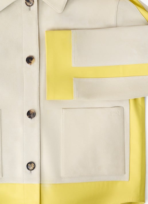 LOEWE Jack van lamsleer met opgestikte zakken - detail 4 lichtgrijs