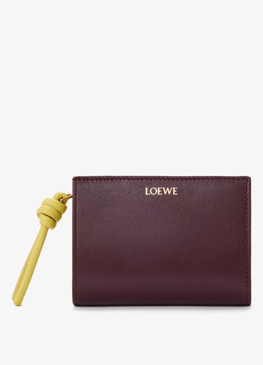 LOEWE Knot Compact portemonnee van kalfsleer