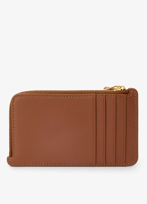 LOEWE Knot pasjeshouder van kalfsleer - voorkant 4 bruin