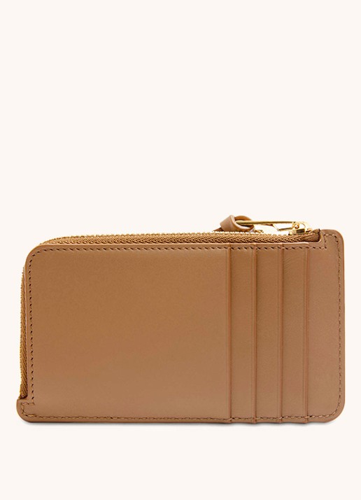 LOEWE Lemurs pasjeshouder van kalfsleer - voorkant 2 camel