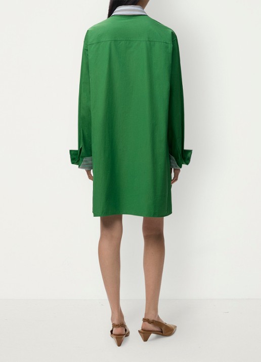 LOEWE Mini blousejurk met streepprint - achterkant 4 groen