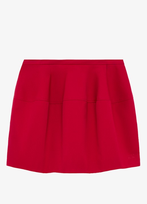LOEWE Minirok in zijdeblend - voorkant rood