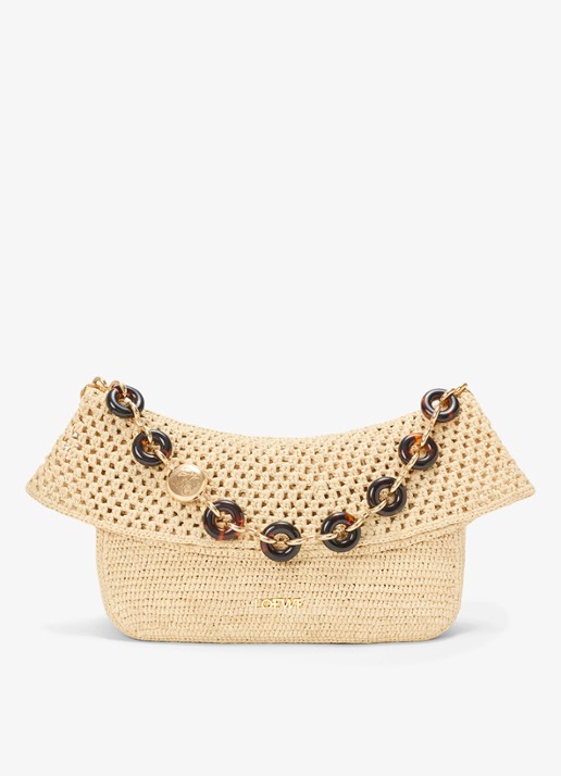 LOEWE Ola Medium schoudertas van raffia