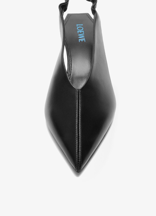 LOEWE Origami Cubic slingback van lamsleer - detail 4 zwart