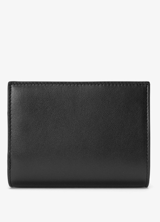 LOEWE Panta portemonnee van kalfsleer - achterkant 5 zwart