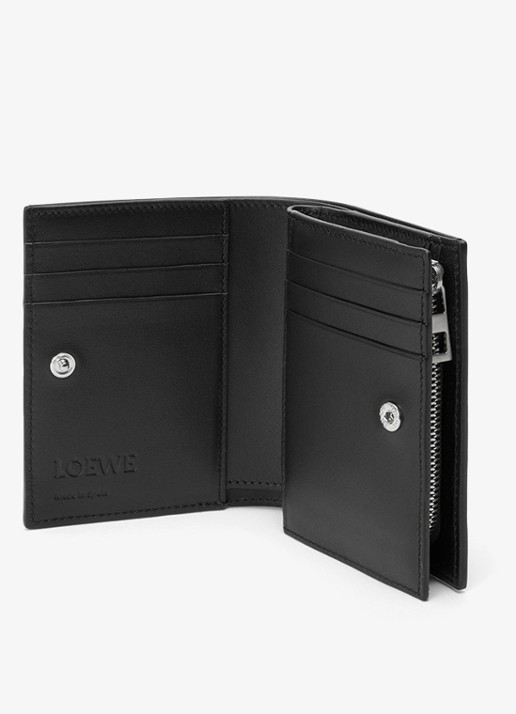 LOEWE Panta portemonnee van kalfsleer - voorkant 4 zwart