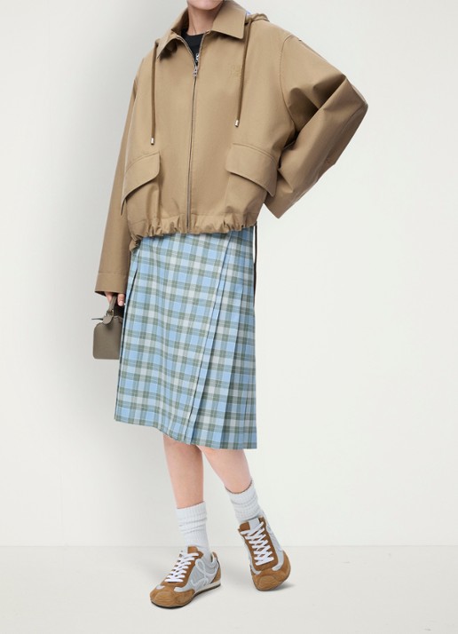 LOEWE Parka met capuchon en klepzakken - voorkant 4 beige
