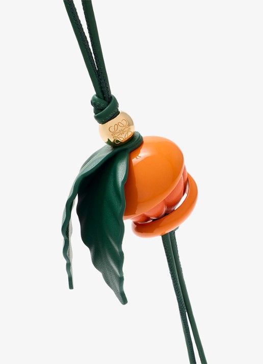 LOEWE Peeling Orange tasbedel van kalfsleer - voorkant 2 oranje