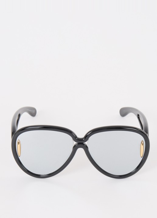 LOEWE Piloten zonnebril LW40132I - detail zwart