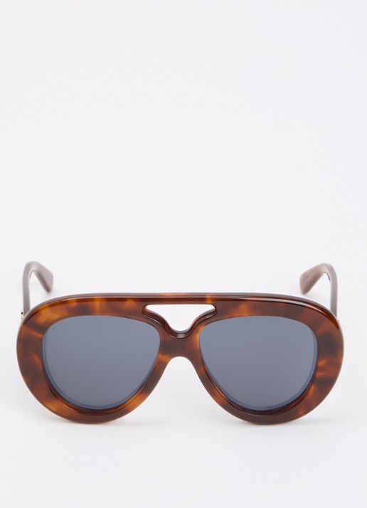 LOEWE Piloten zonnebril LW40144U - detail 2 bruin
