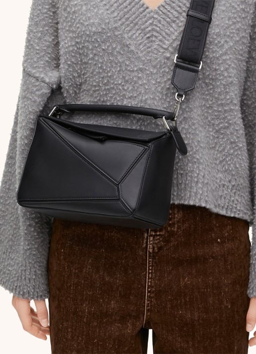 LOEWE Puzzle Edge handtas van kalfsleer - detail 5 zwart