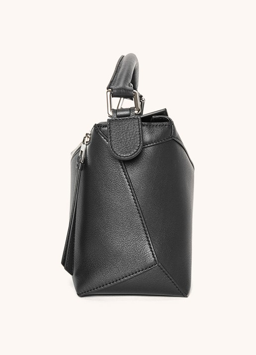 LOEWE Puzzle Edge Small handtas van kalfsleer - achterkant 3 zwart