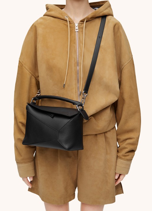 LOEWE Puzzle Edge Small handtas van kalfsleer - detail 8 zwart