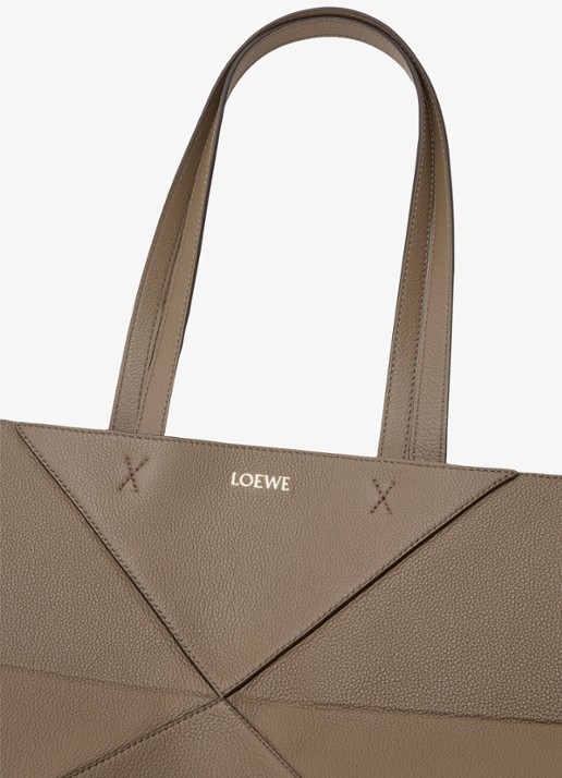 LOEWE Puzzle Fold Horizontal Medium shopper van kalfsleer - detail 5 taupe