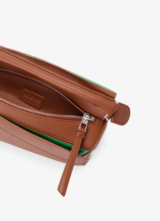 LOEWE Puzzle Layers Small handtas van kalfsleer - detail 7 bruin