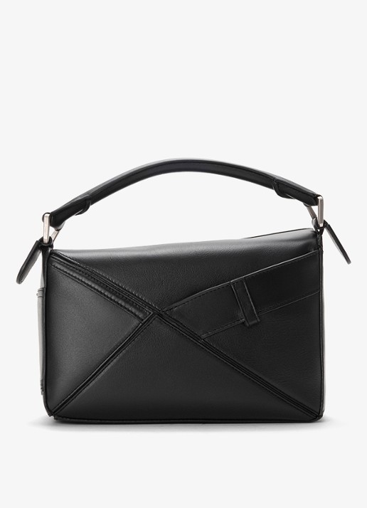 LOEWE Puzzle Panta S handtas van kalfsleer - achterkant zwart