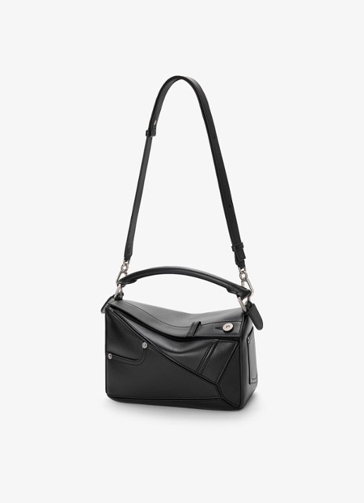 LOEWE Puzzle Panta S handtas van kalfsleer - detail 5 zwart