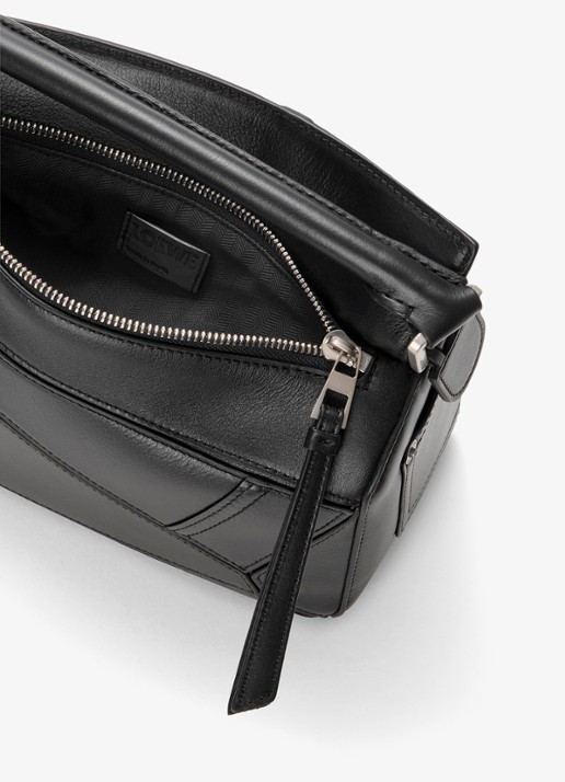 LOEWE Puzzle Panta S handtas van kalfsleer - detail 7 zwart
