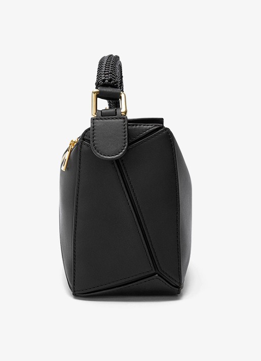 LOEWE Puzzle Small handtas van kalfsleer - detail 3 zwart