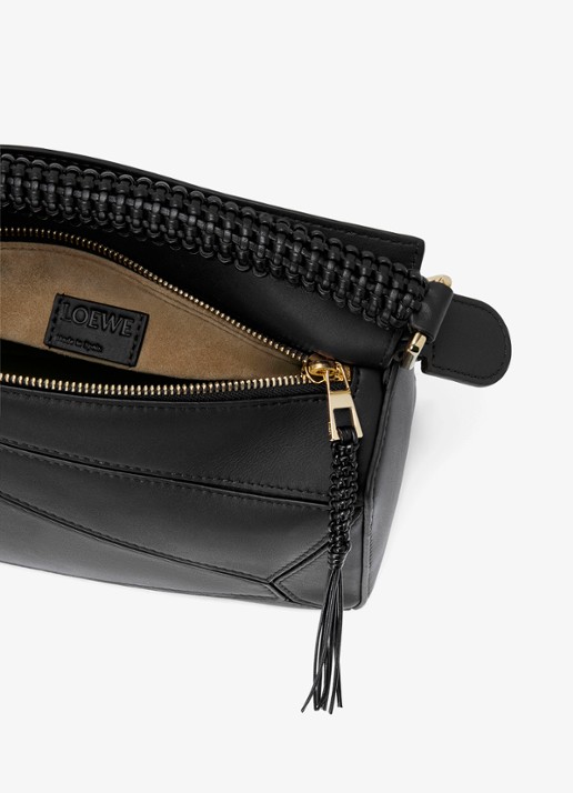LOEWE Puzzle Small handtas van kalfsleer - detail 5 zwart