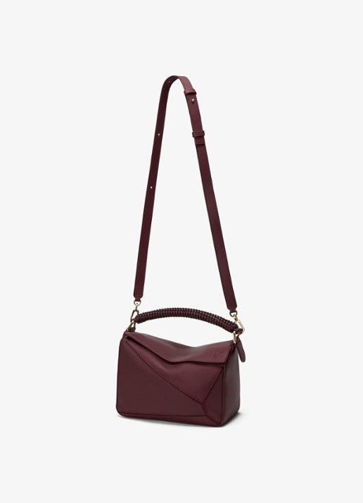 LOEWE Puzzle Small handtas van kalfsleer - detail 6 bordeauxrood