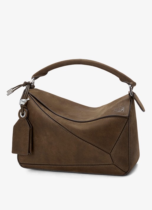 LOEWE Puzzle Small handtas van nubuck