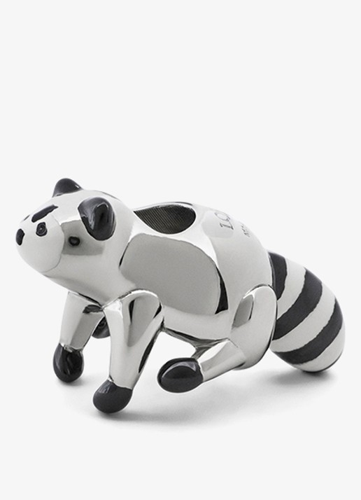LOEWE Raccoon Dice tasbedel - voorkant 2 zilver