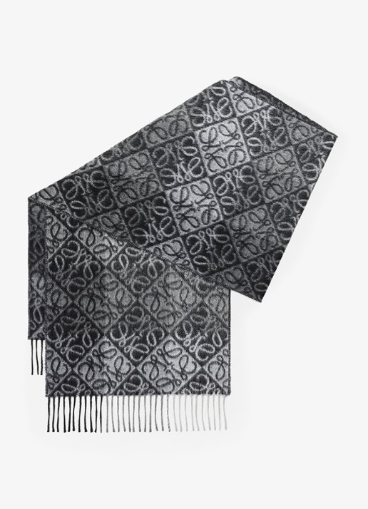 LOEWE Sjaal in kasjmierblend met logoprint 38 x 180 cm