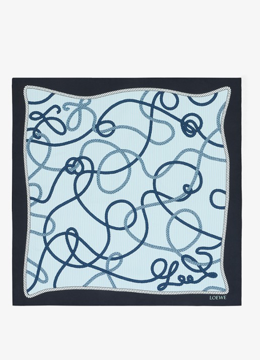 LOEWE Sjaal van zijde met print 90 x 90 cm