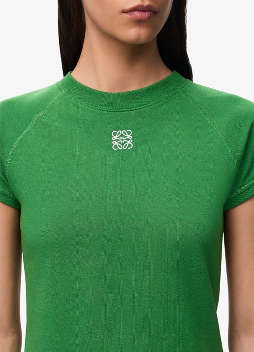 LOEWE T-shirt met logo - detail 4 groen