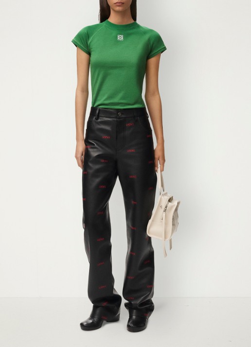 LOEWE T-shirt met logo - voorkant 2 groen