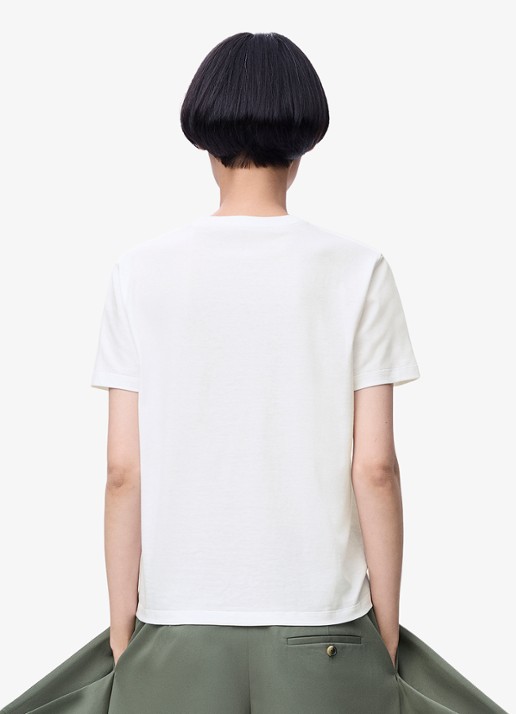 LOEWE T-shirt met logoborduring - achterkant 3 wit