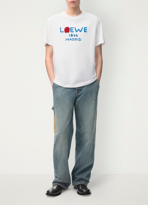 LOEWE T-shirt met logoprint - voorkant 8 wit
