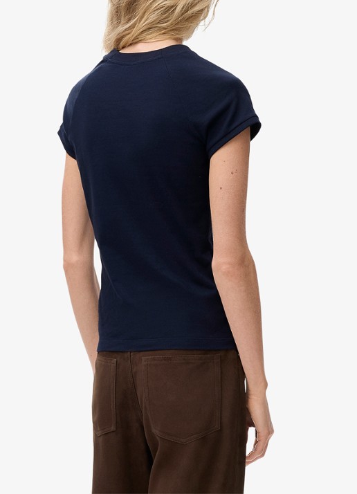 LOEWE T-shirts met logoborduring - achterkant 5 donkerblauw