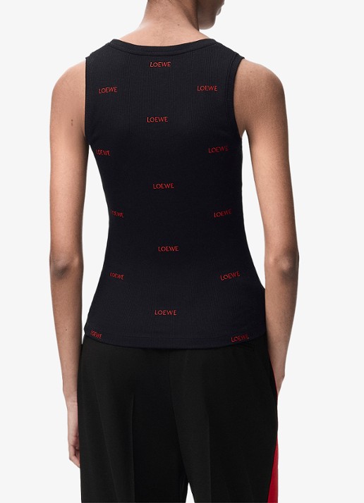 LOEWE Tanktop met logoprint - achterkant 5 zwart