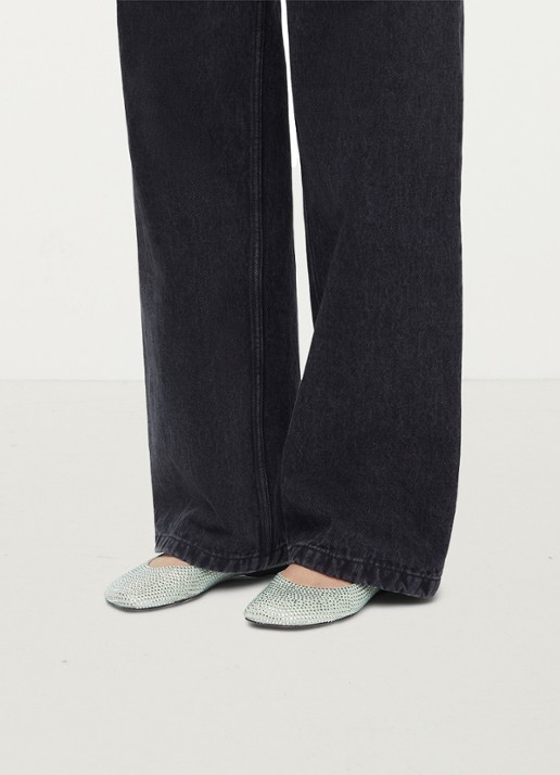 LOEWE Toy ballerina van geitenleer - voorkant 5 lichtgroen