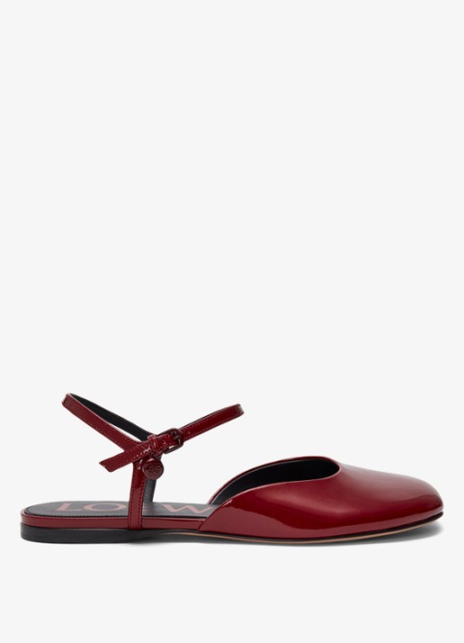 LOEWE Toy sandaal van lakleer - voorkant 2 donkerrood