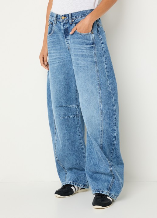 Lois Aliana high waist tapered fit broek met steekzakken - detail 3 lichtblauw