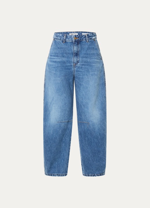 Lois Dali high waist wide fit jeans met medium wassing - voorkant 2 indigo