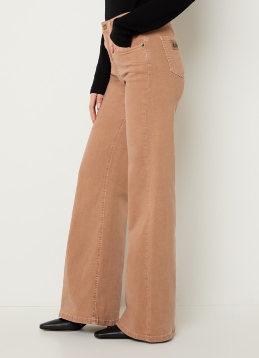 Lois High waist flared jeans met gekleurde wassing - detail 5 bruin