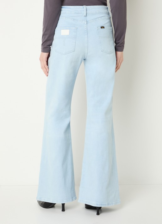 Lois High waist flared jeans met gekleurde wassing - achterkant 5 lichtblauw