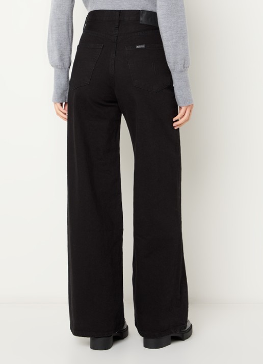 Lois High waist straight leg jeans met steekzakken - achterkant 2 zwart